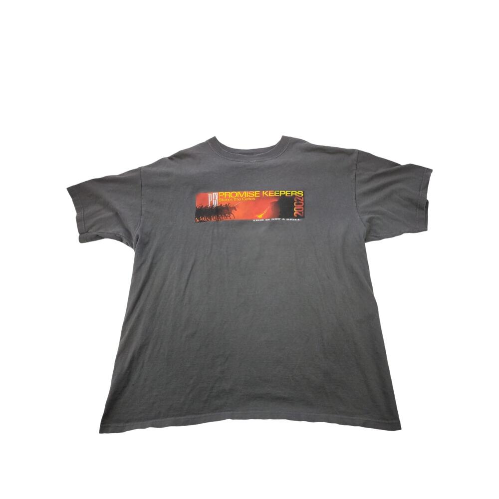 Vintage 2002 Promise Keepers Storm the Gates T Shirt Anvil Brand Size 2XL XXL